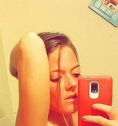 American girl chatting on her webcam